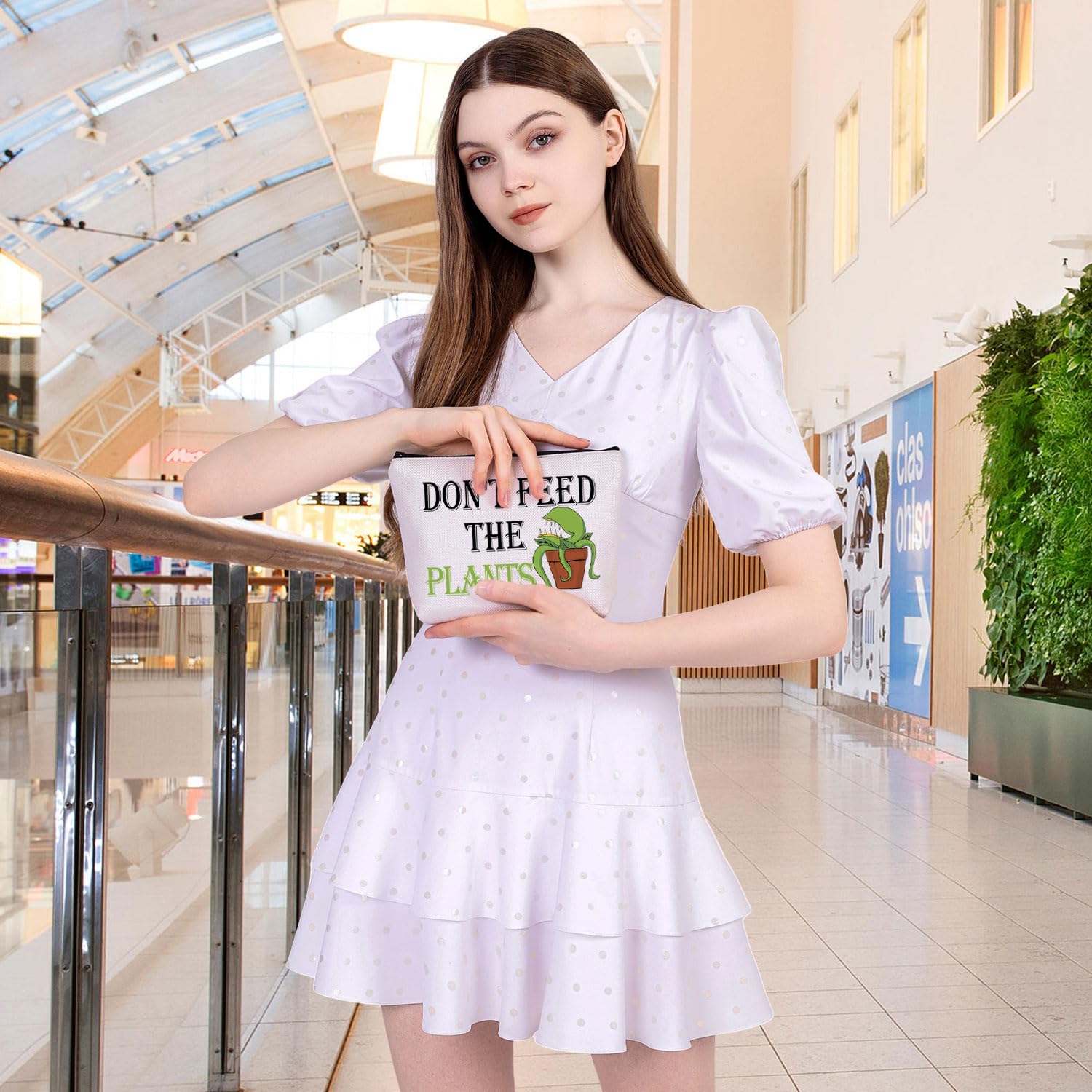 BDPWSS Don't Feed the Plants Makeup Bag For Little Shop Horror Musical Inspired Gift Spooky Horror Musical Fan Gift (Feed Plants)