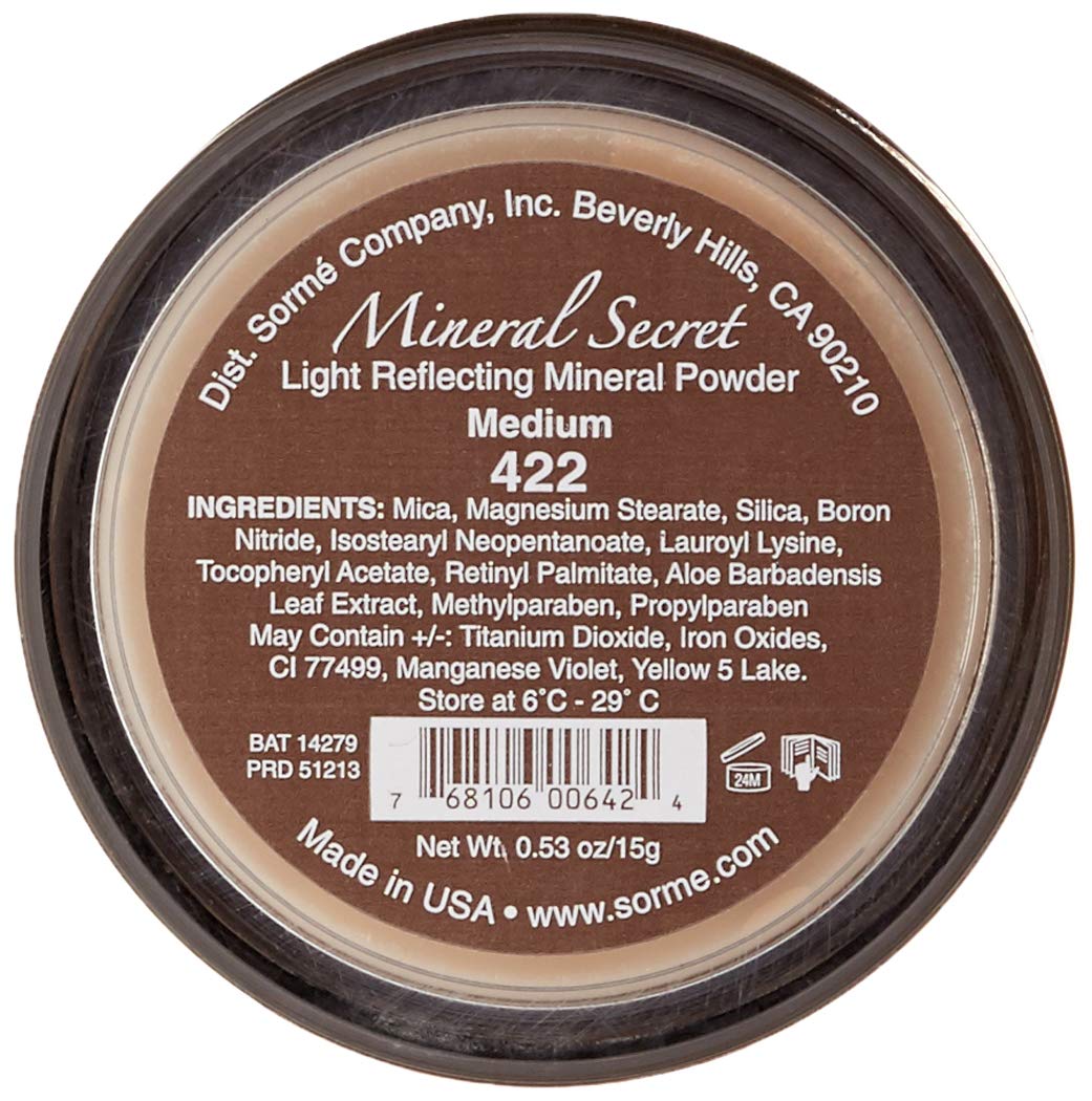 Sorme Cosmetics Mineral Secret Loose Powder, Medium, 0.53 Ounce