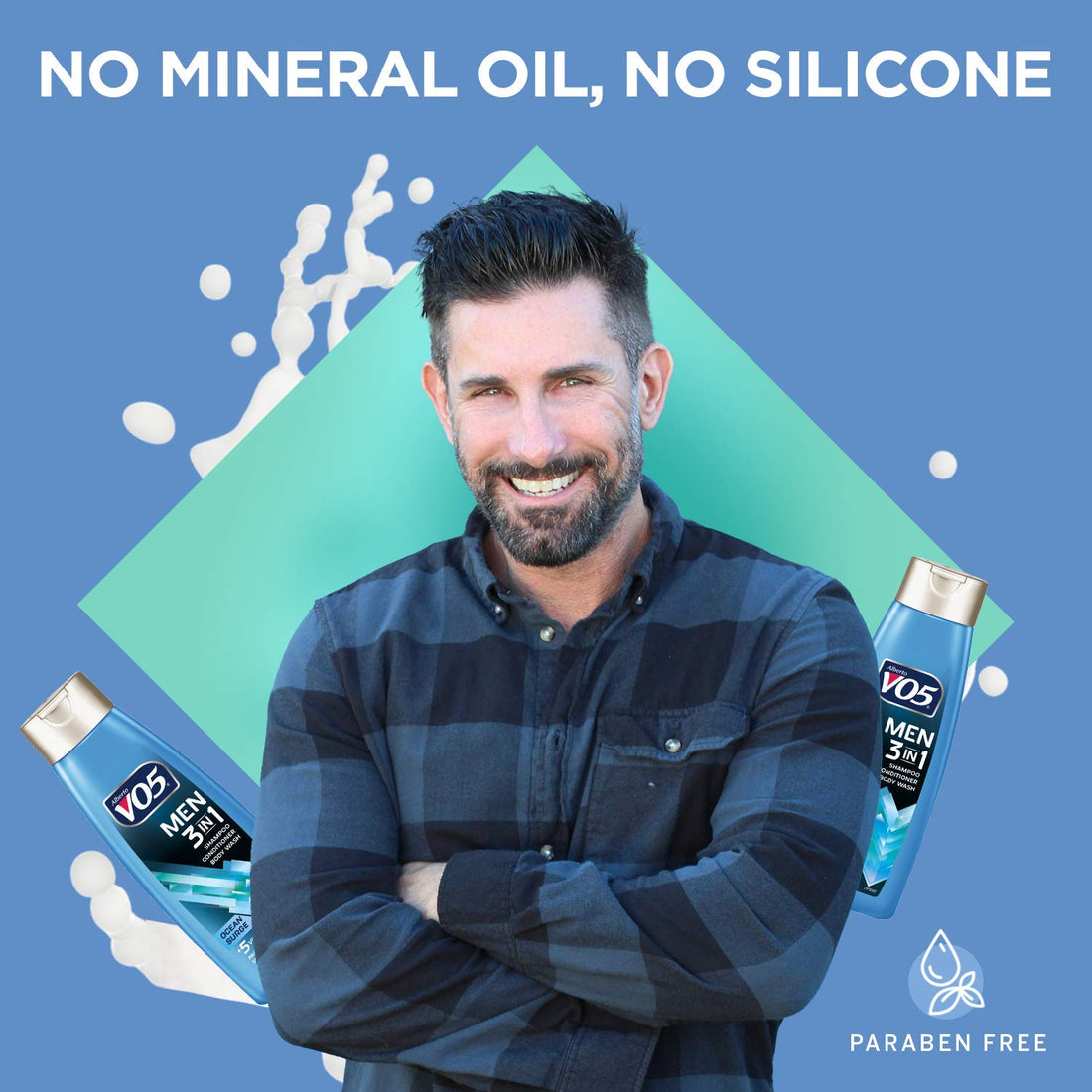 Alberto Vo5 Mens 3 In 1 Shampoo, Conditioner & Body Wash, Ocean Surge 12.5 Fl Oz