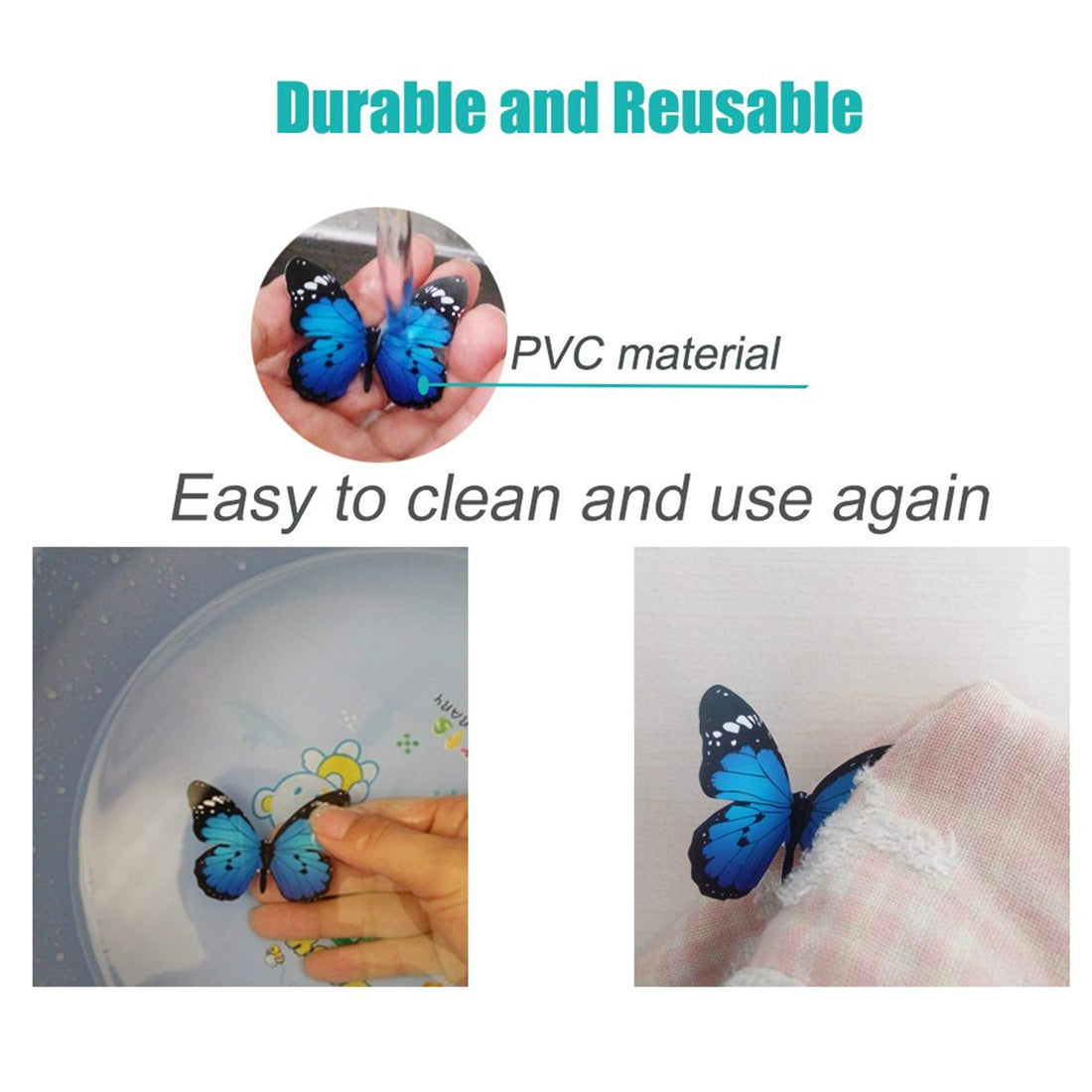 Monarch Butterfly Wall Decals Home 3D Butterfly Stickers Tree Wall Decals Cake & Cupcake Toppers Decor Removable Refrigerator Magnets Stickers for Kids Room