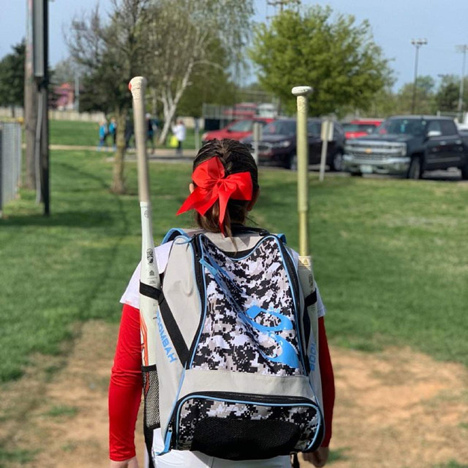 7 Jumbo Cheer Bow Big Hair Bows with Ponytail Holder Large Classic Accessories for Teens Women Girls Softball Cheerleader Sports Elastics Ties Handmade by Kenz Laurenz (Purple)