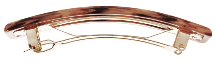 France Luxe Classic Rectangle Barrette Caramel Horn