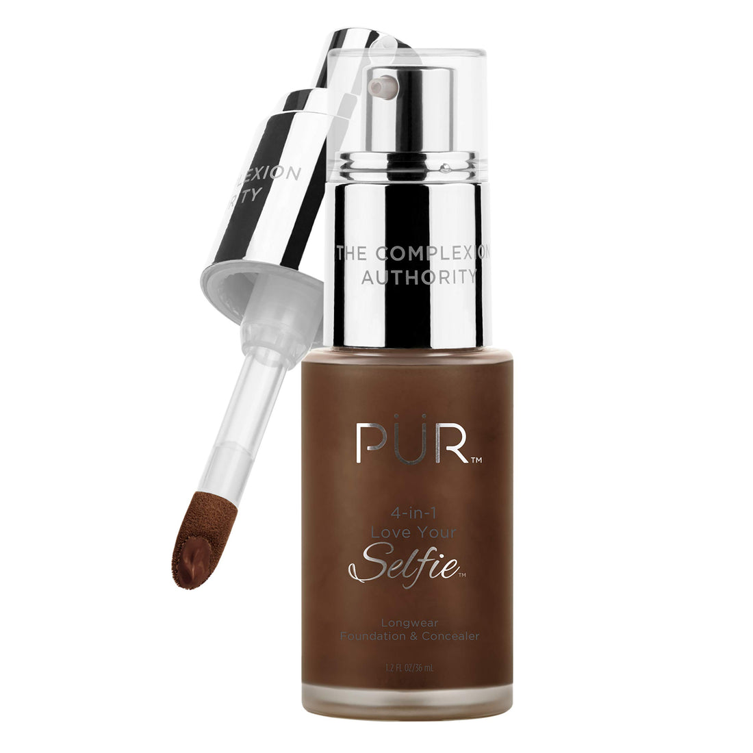 PUR 4-in-1 Love Your Selfie Longwear Foundation & Concealer, Full Coverage Liquid Foundation, Hydrating Formula, Cruelty Free