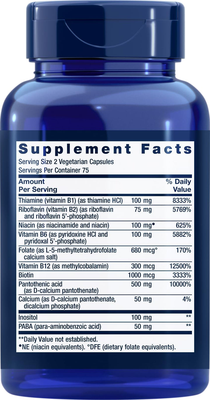 Life Extension BioActive Complete B-Complex, 150 Vegetarian Capsules