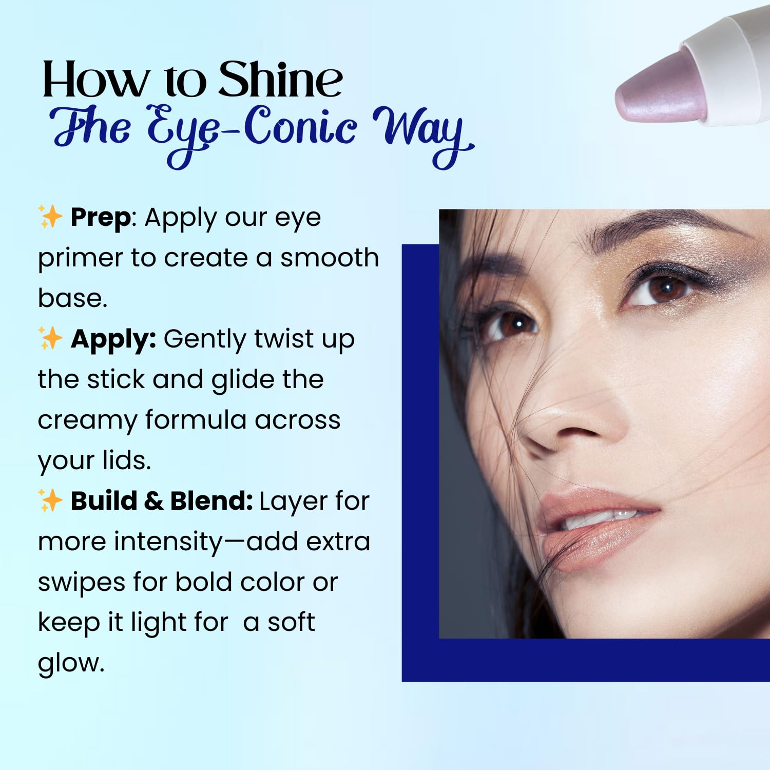 M2U NYC Ultra Creamy Eye Shadow Stick – (Champagne) Shimmer Cream Eyeshadow Pencil Crayon - Moisturizing Eye Brightener Stick & Highlighter – Long Lasting, Smudge Proof, Buildable Lightweight Formula