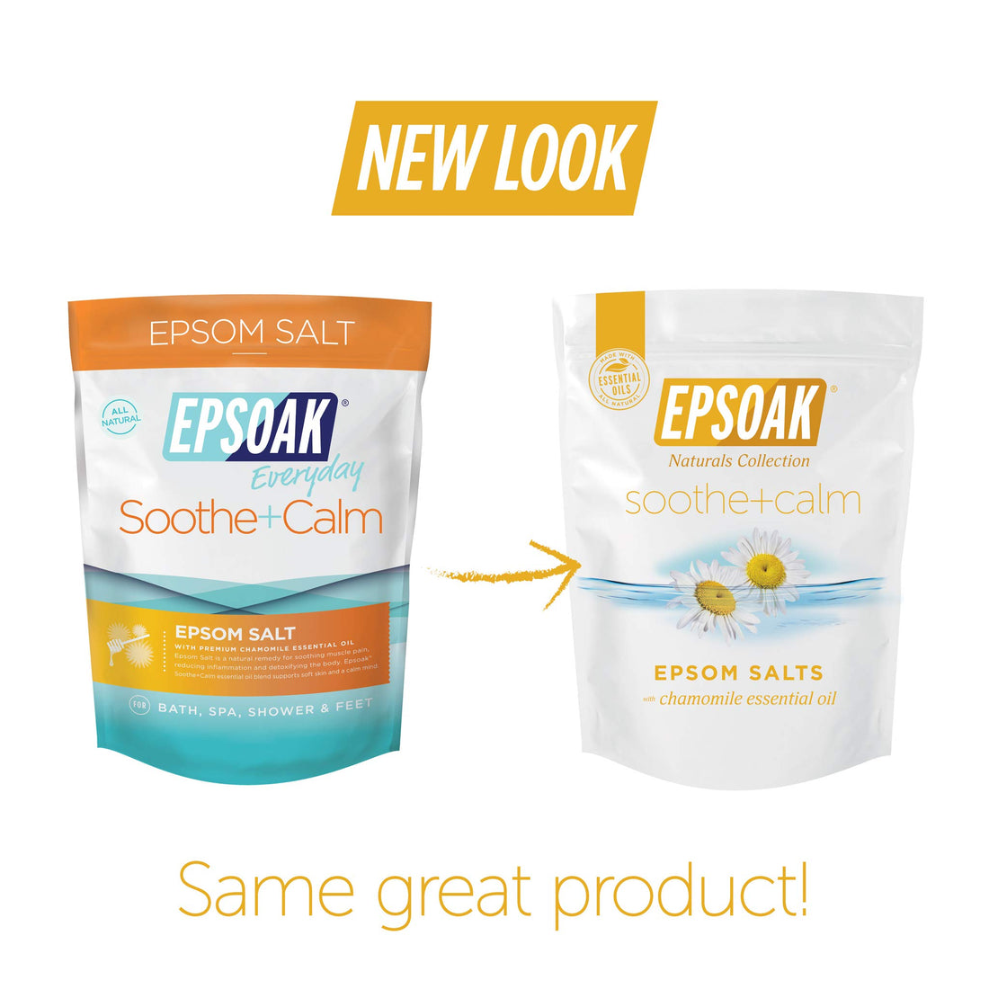 Epsoak Epsom Salt | 2 lb. Soothe + Calm - For Bath, Spa, Shower & Feet (Everyday Epsom Salts) : Soothe + Calm - 2 lb. Bag