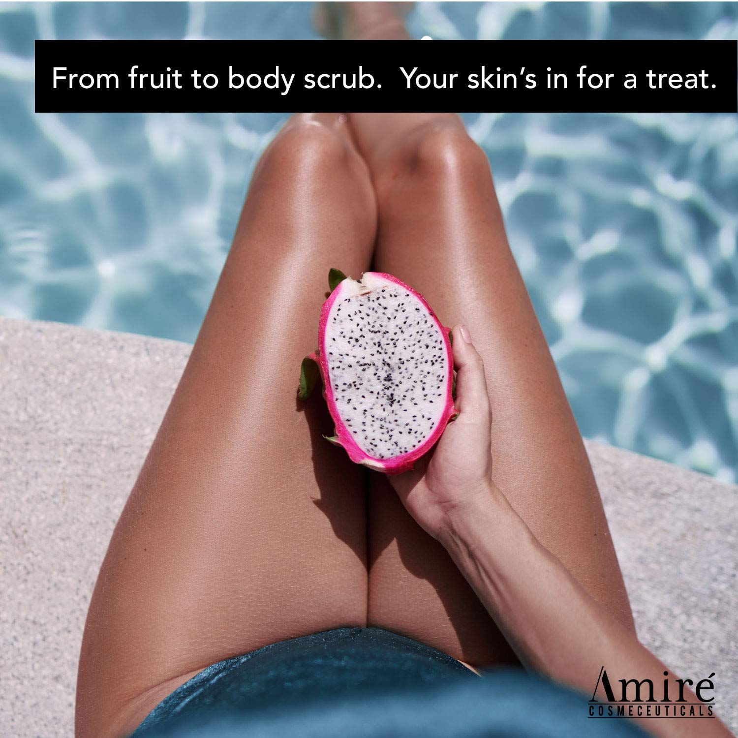 Amire Dragon Fruit Jelly Exfoliating Body Scrub Polish, Exfoliate Dry, Dehydrated, and Dead Skin, Improve Body Skin Texture and Brighten Appearance, Pitaya Scrubs, 12oz