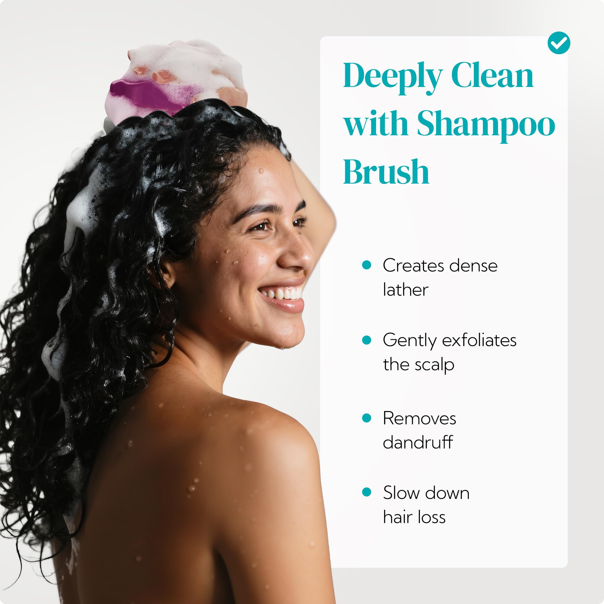 HEETA Hair Scalp Massager Shampoo Brush 2 Pack, Soft Silicone Bristles to Remove Dandruff, Waterproof Hair Scrubber for Both Wet Dry Use, Suitable for Men & Women (Pink & Purple)