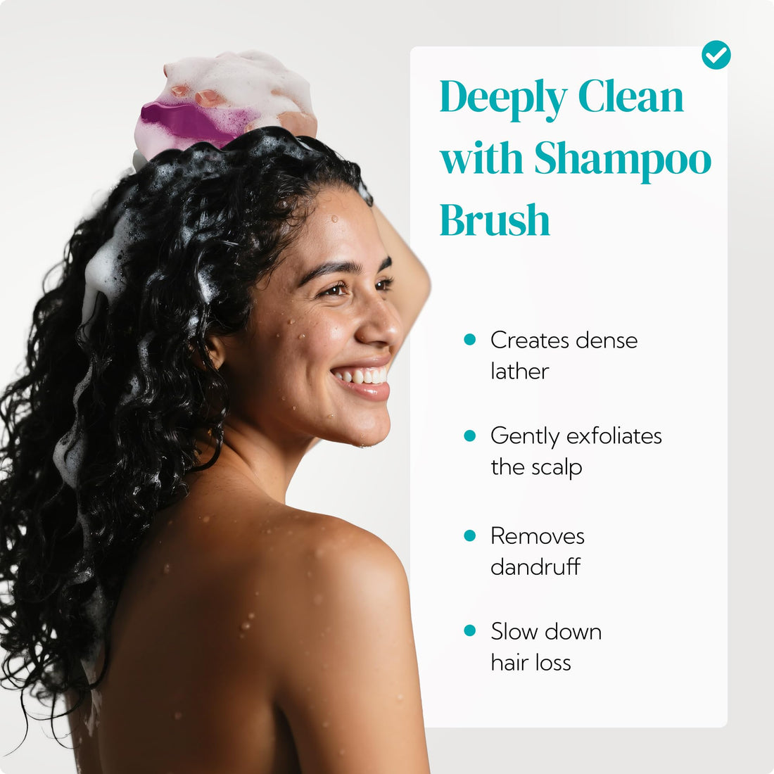 HEETA Hair Scalp Massager Shampoo Brush 2 Pack, Soft Silicone Bristles to Remove Dandruff, Waterproof Hair Scrubber for Both Wet Dry Use, Suitable for Men & Women (Pink & Purple)