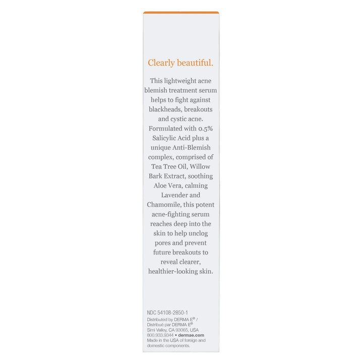 Derma E, Acne Blemish Control Treatment Serum, 2 fl oz (60 ml)
