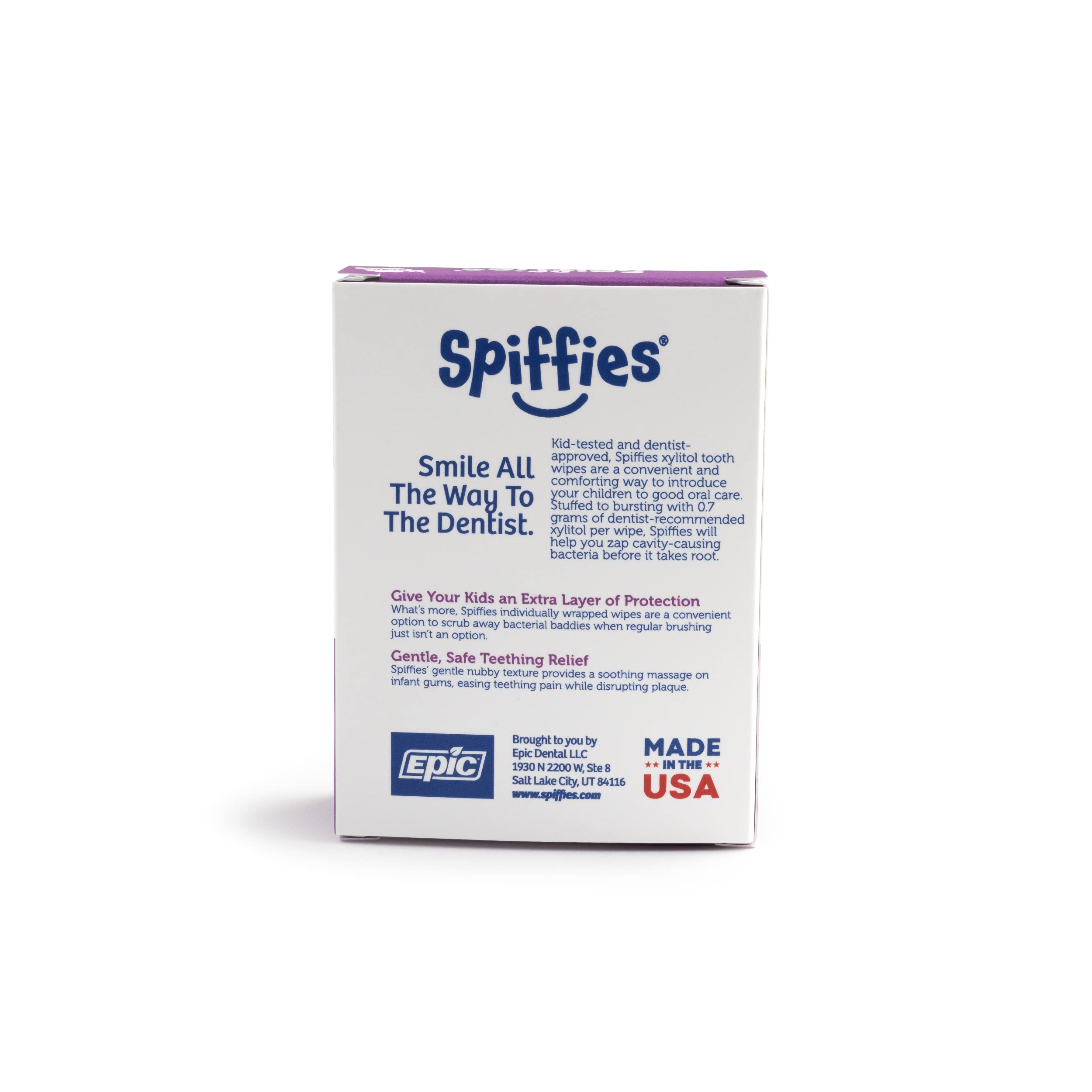 Spiffies Toothwipes, Grape Wipes, (20-Count)Pack of 3