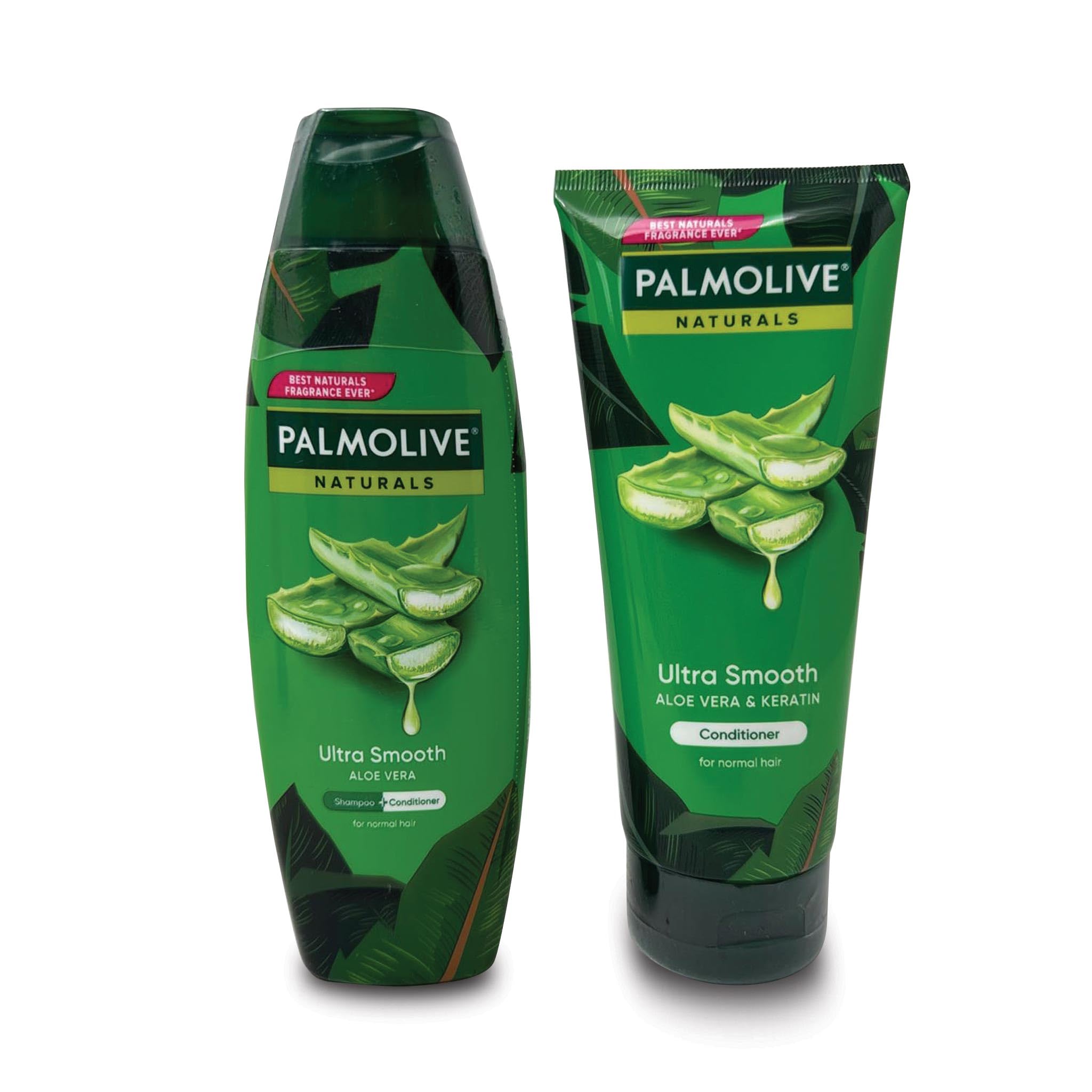 Palmolive Shampoo and Conditioner Set - Healthy & Smooth Aloe Vera & Fruit Vitamins (180ml x 2)