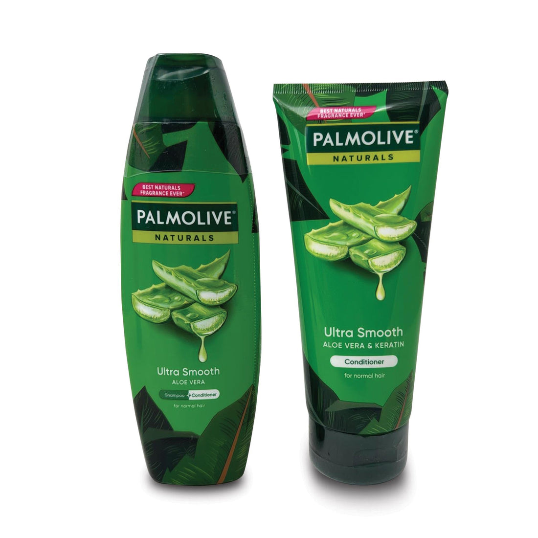 Palmolive Shampoo and Conditioner Set - Healthy & Smooth Aloe Vera & Fruit Vitamins (180ml x 2)