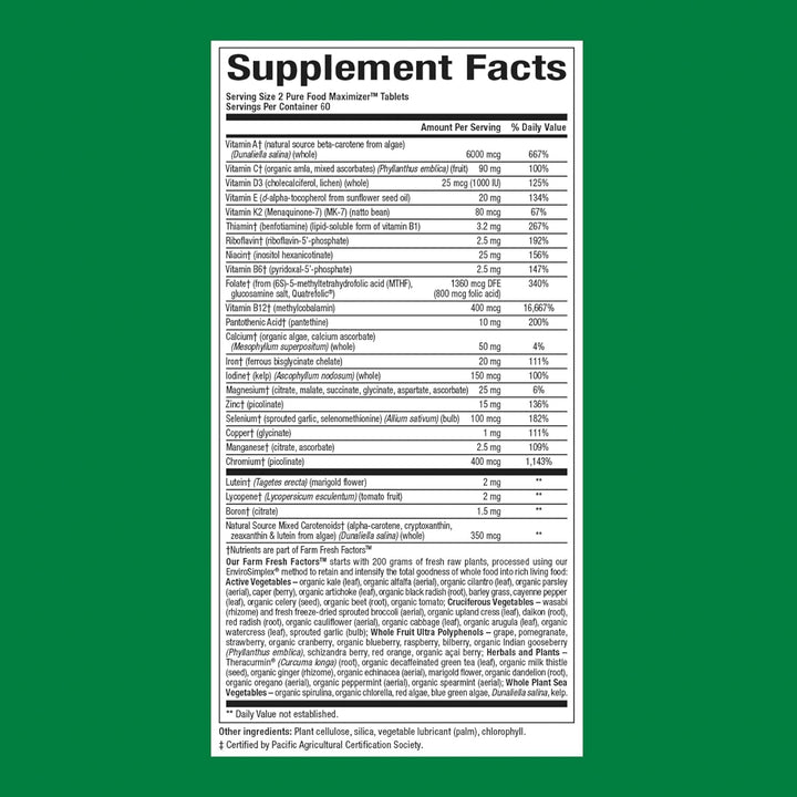 Natural Factors Whole Earth & Sea Women's Multivitamin & Mineral, Whole Food Supplement, Vegan, 120 Tablets