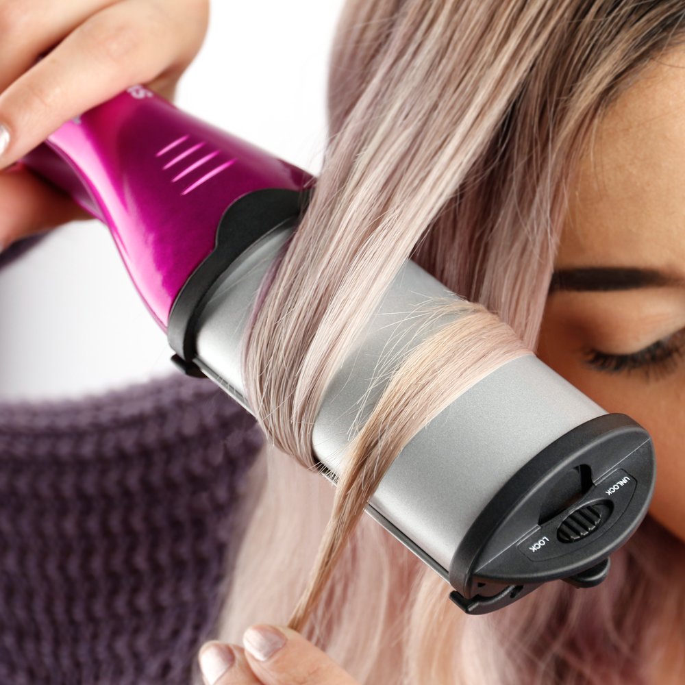 Bed Head Swerve Curve Hair Waver And Wand In 1,Pink