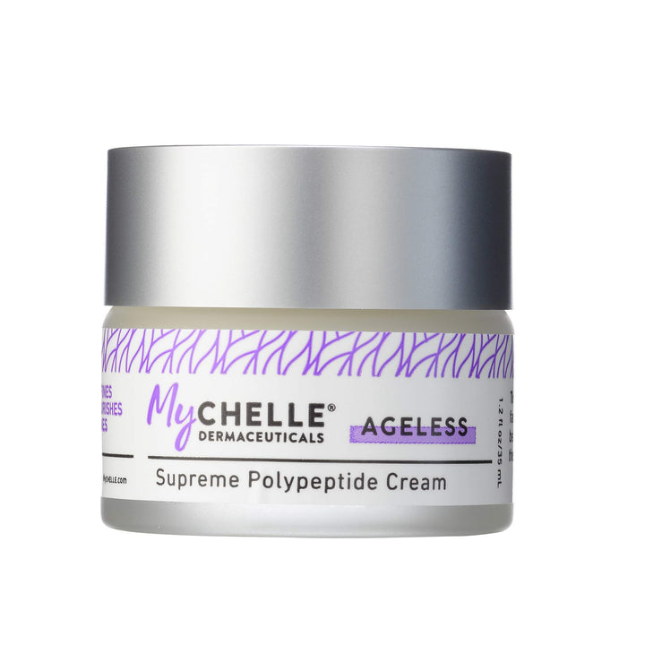 MyChelle Dermaceuticals Supreme Polypeptide Cream Scented -Nutrient Rich moisturizer, Anti-Aging & Skin Firming Formula, Cruelty-Free, sulfate & Paraben Free, 1.2 Fl Oz