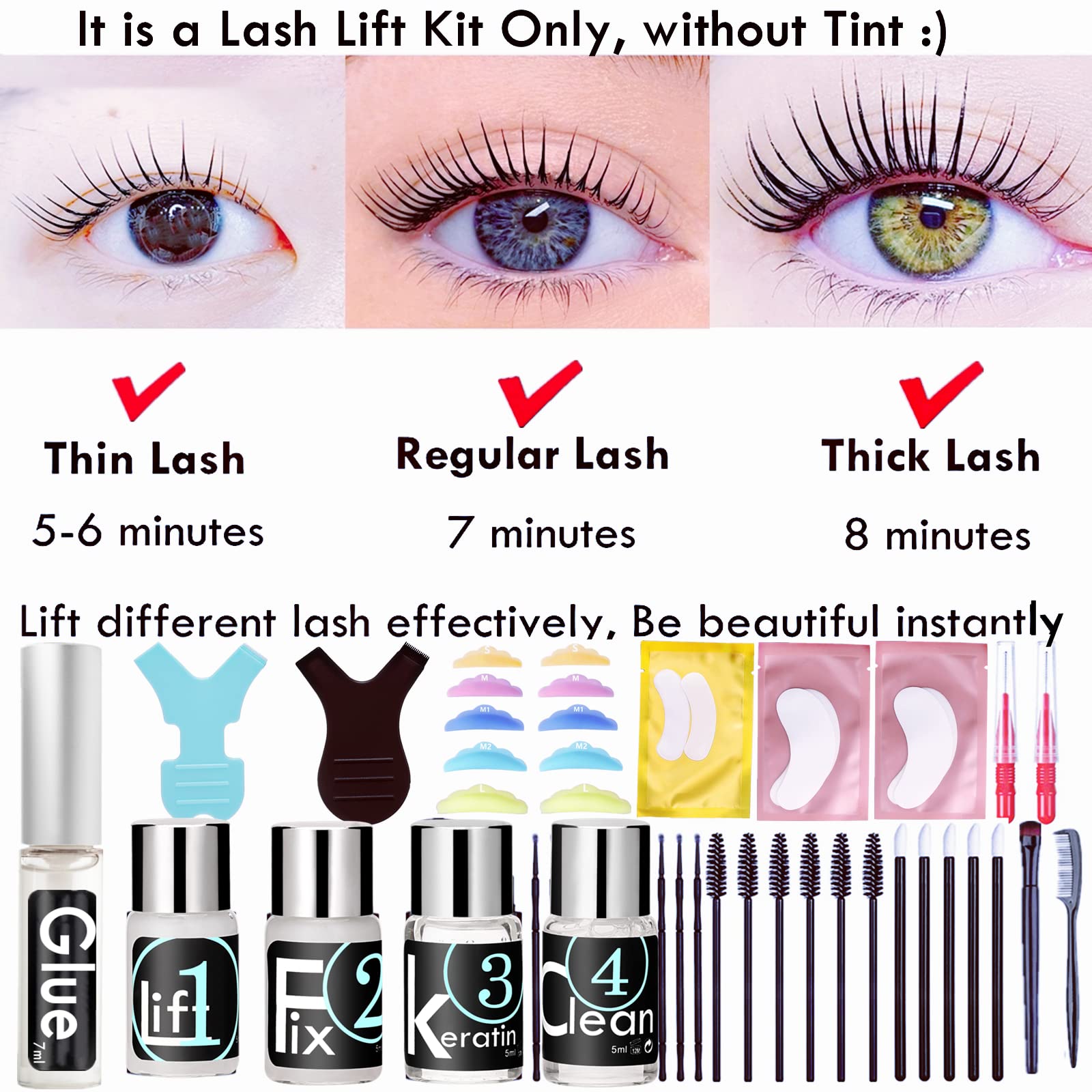 Lash Lift Kit, Lash Lifting and Brow Lamination 2 in 1, DIY Eyelash Perm At Home, Perming Lashes With Strong Glue(lash and eyebrow lift kit)