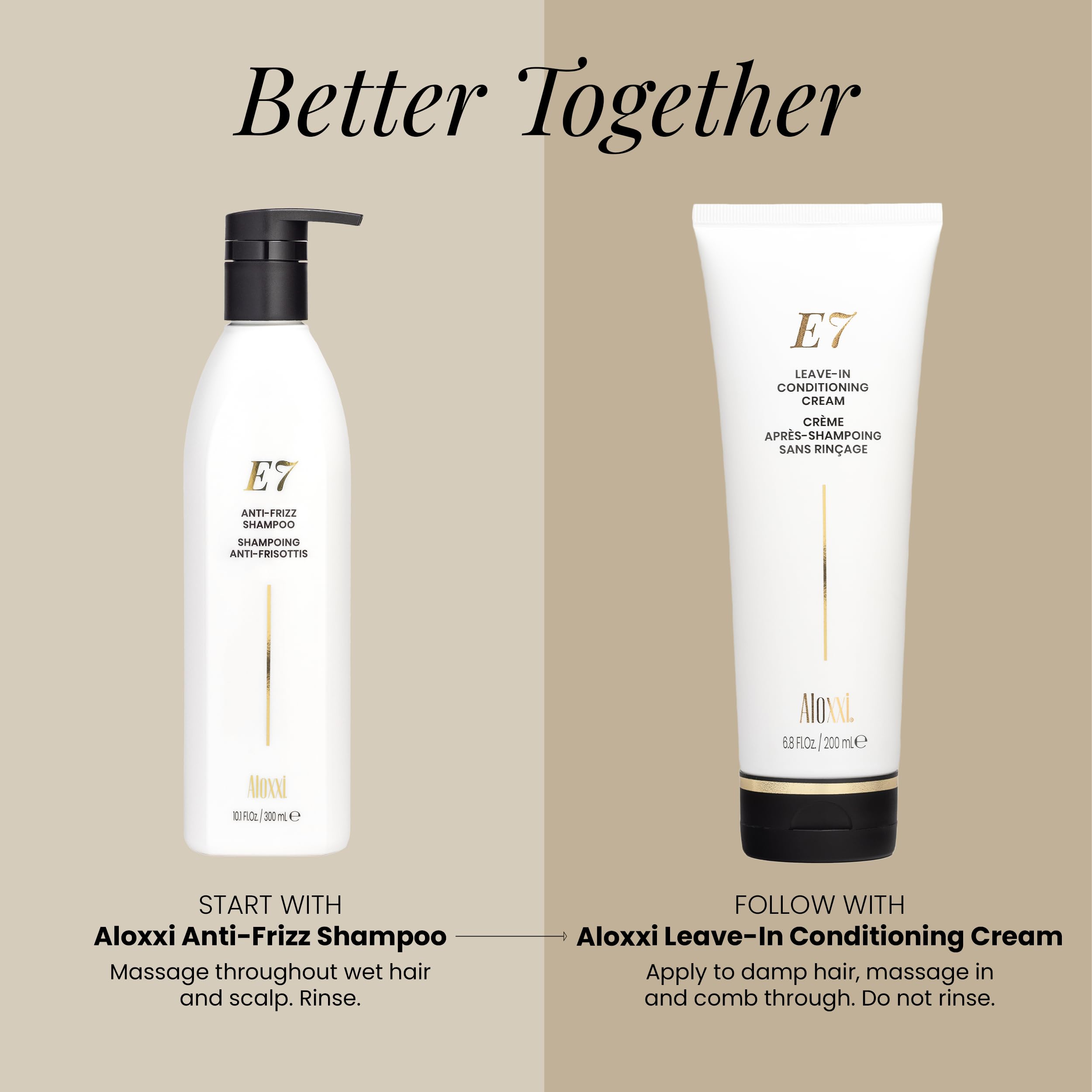 ALOXXI E7 Leave-In Conditioning Cream, Hydration & Intense Repair for Dry, Frizzy & Damaged Hair, Paraben-Free, 6.8 Fl Oz