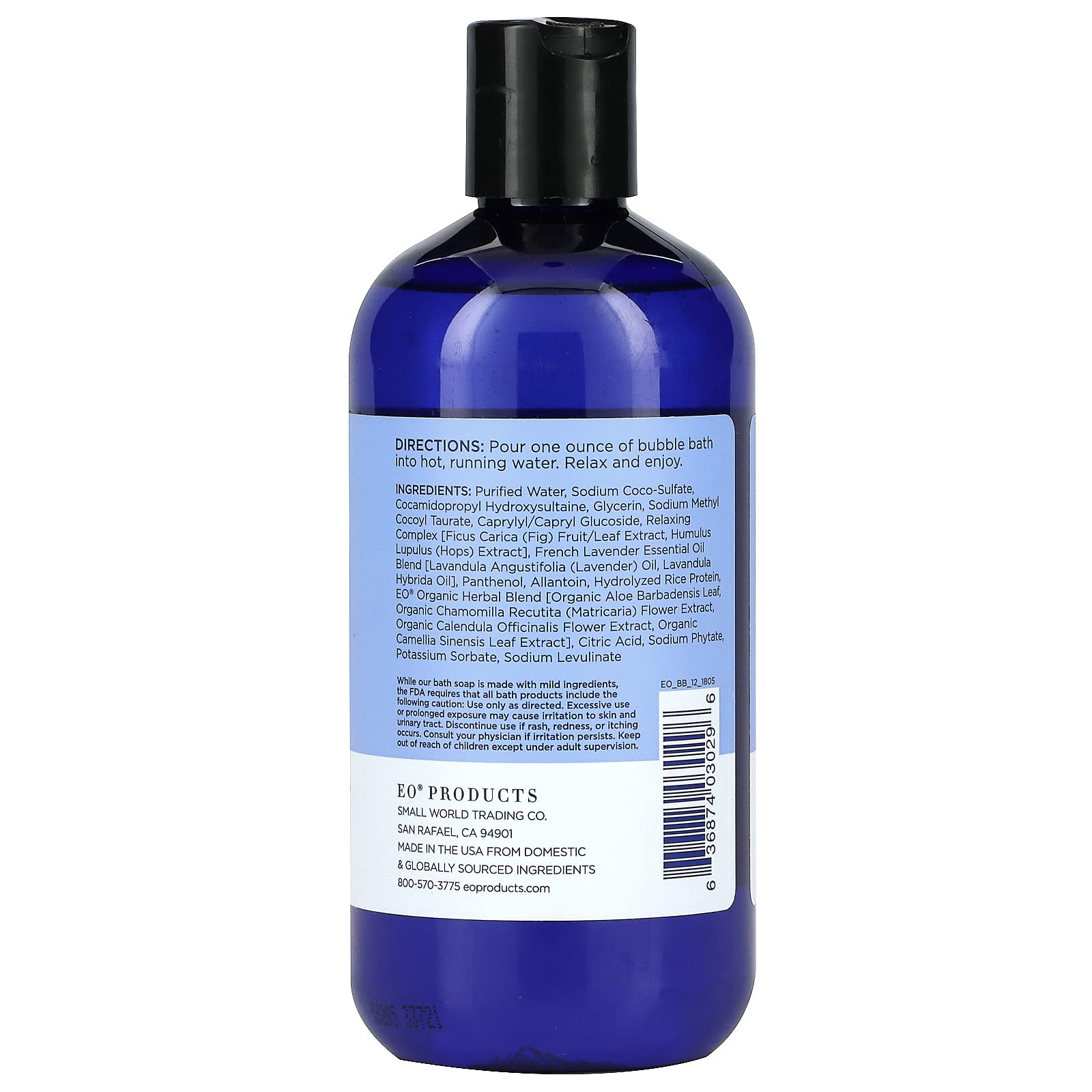 Eo Products Bubble Bath Serenity French Lavender With Aloe - 12 Fl Oz