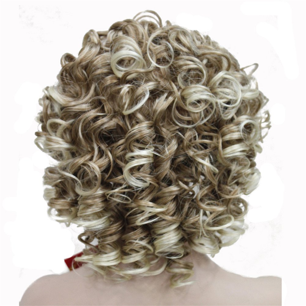 #27T613: Aimole Short Curly Wigs Women'S Wig 3/4 Half Head Wig With Black Headband(27T613)