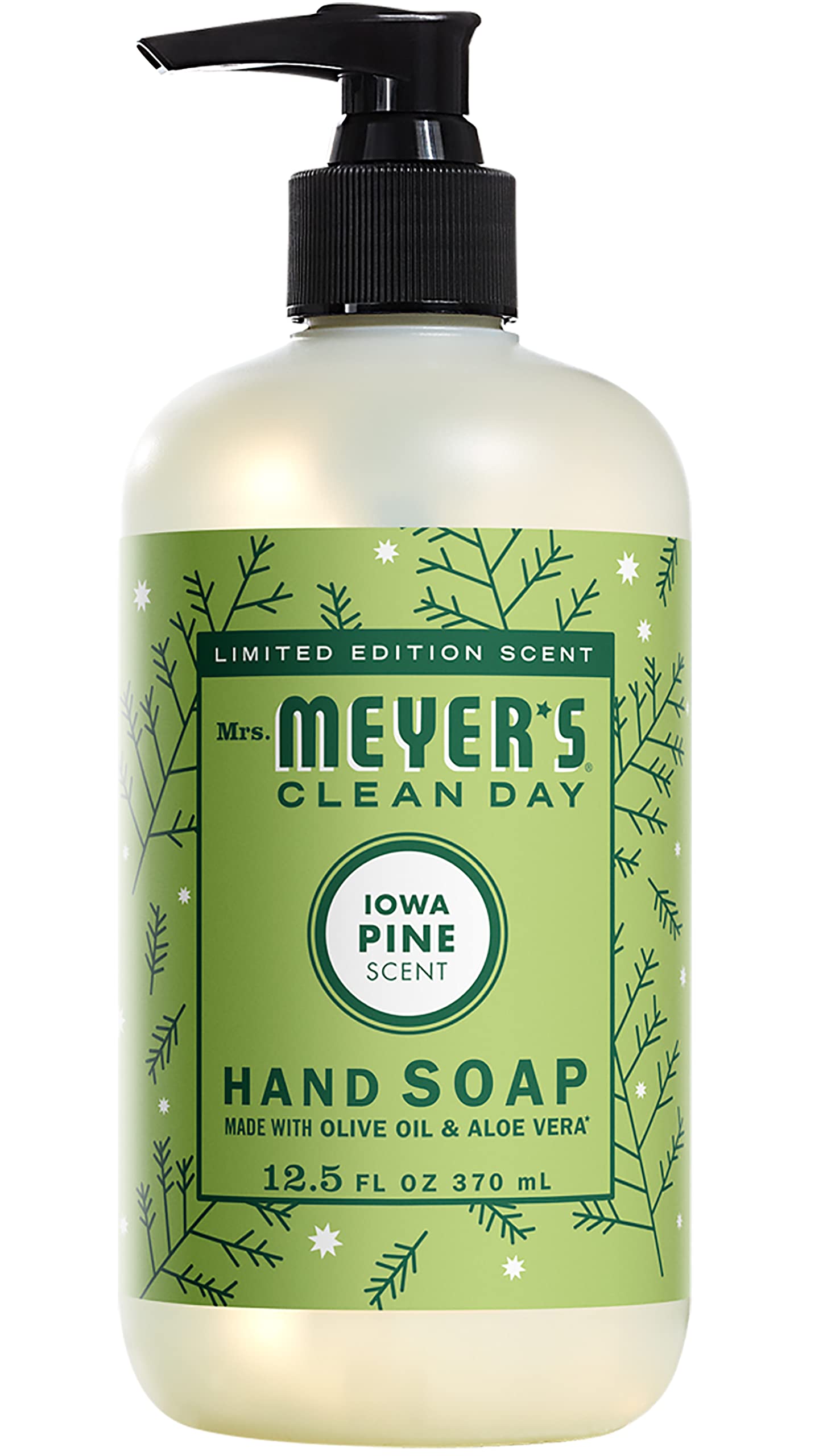 Mrs. Meyer's Clean Day Liquid Hand Soap, Cruelty Free and Biodegradable Formula, Iowa Pine Scent, 12.5 oz- Pack of 2