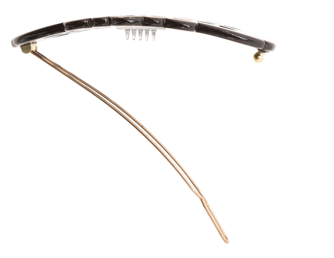 Nacro Black: France Luxe Chicago Tige Boule Barrette - Nacro Black