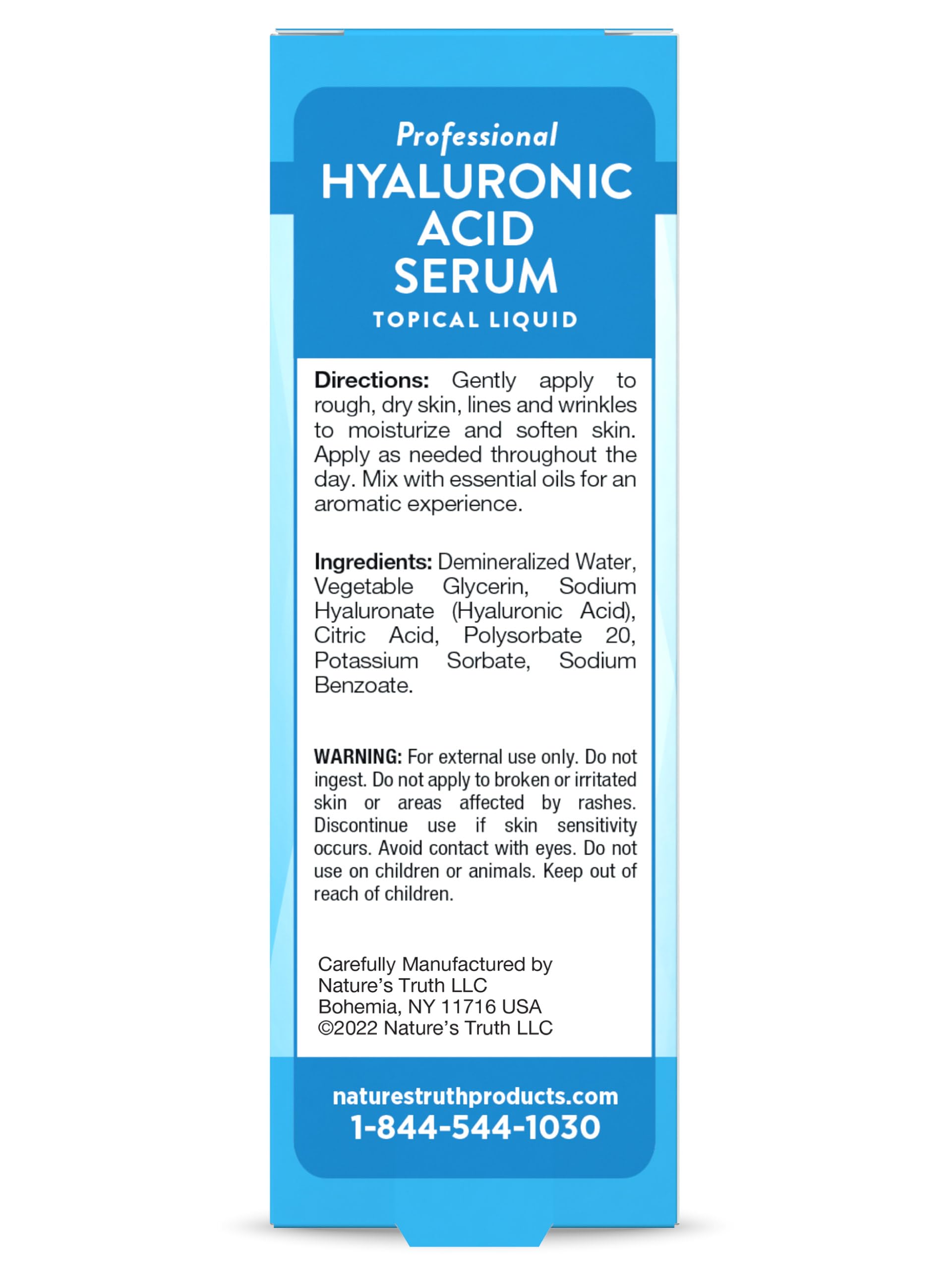 Natures Truth Natures Truth Professional Hyaluronic Acid Serum Softening Unsented, 1 Oz, 1 Ounce