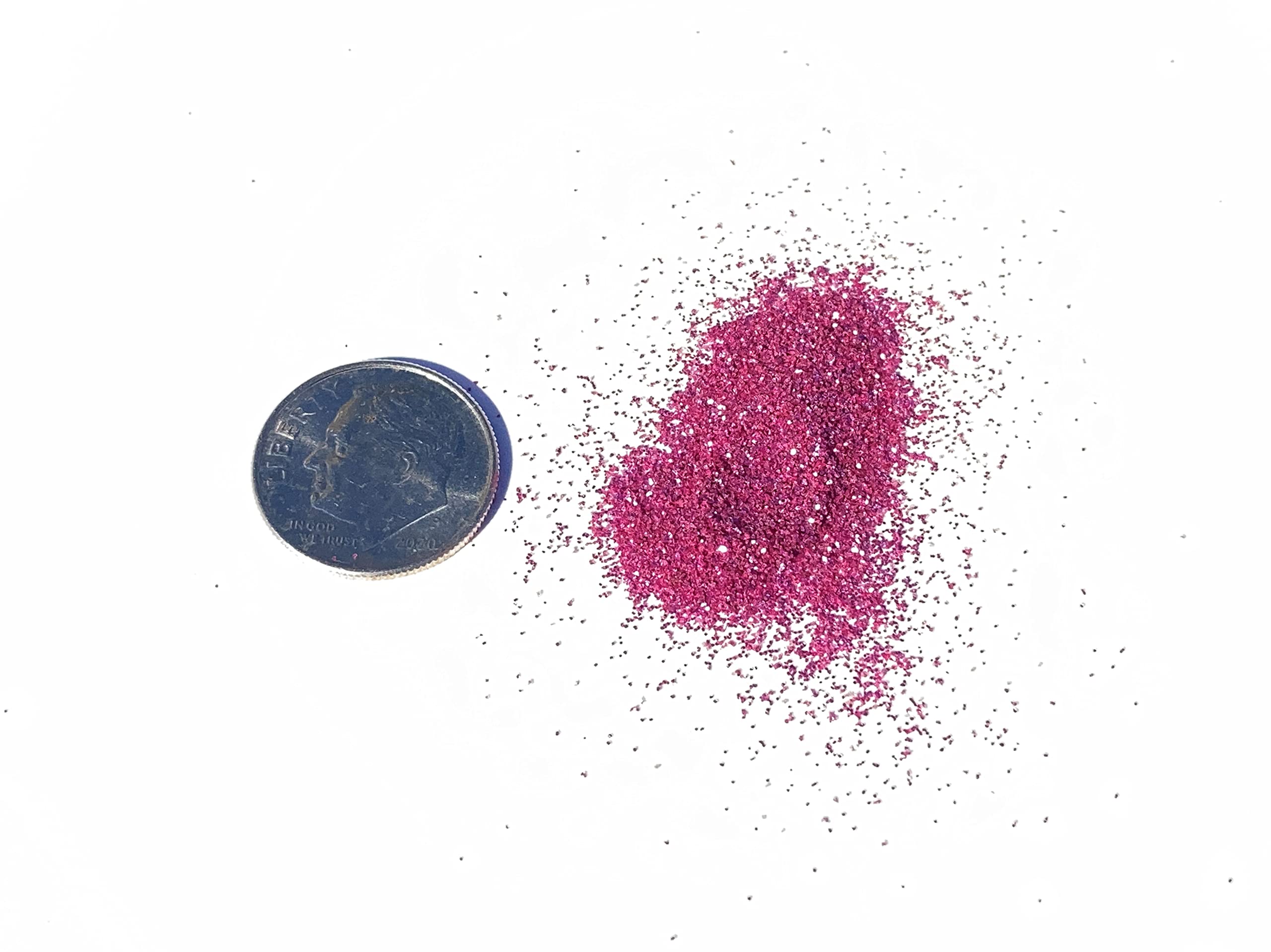 DIY Kit Creations: Biodegradable Magenta Pink Ultra-Fine Cosmetic Grade Glitter 0.75 oz jar - Vegan & Cruelty Free