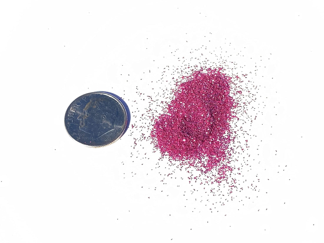 DIY Kit Creations: Biodegradable Magenta Pink Ultra-Fine Cosmetic Grade Glitter 0.75 oz jar - Vegan & Cruelty Free