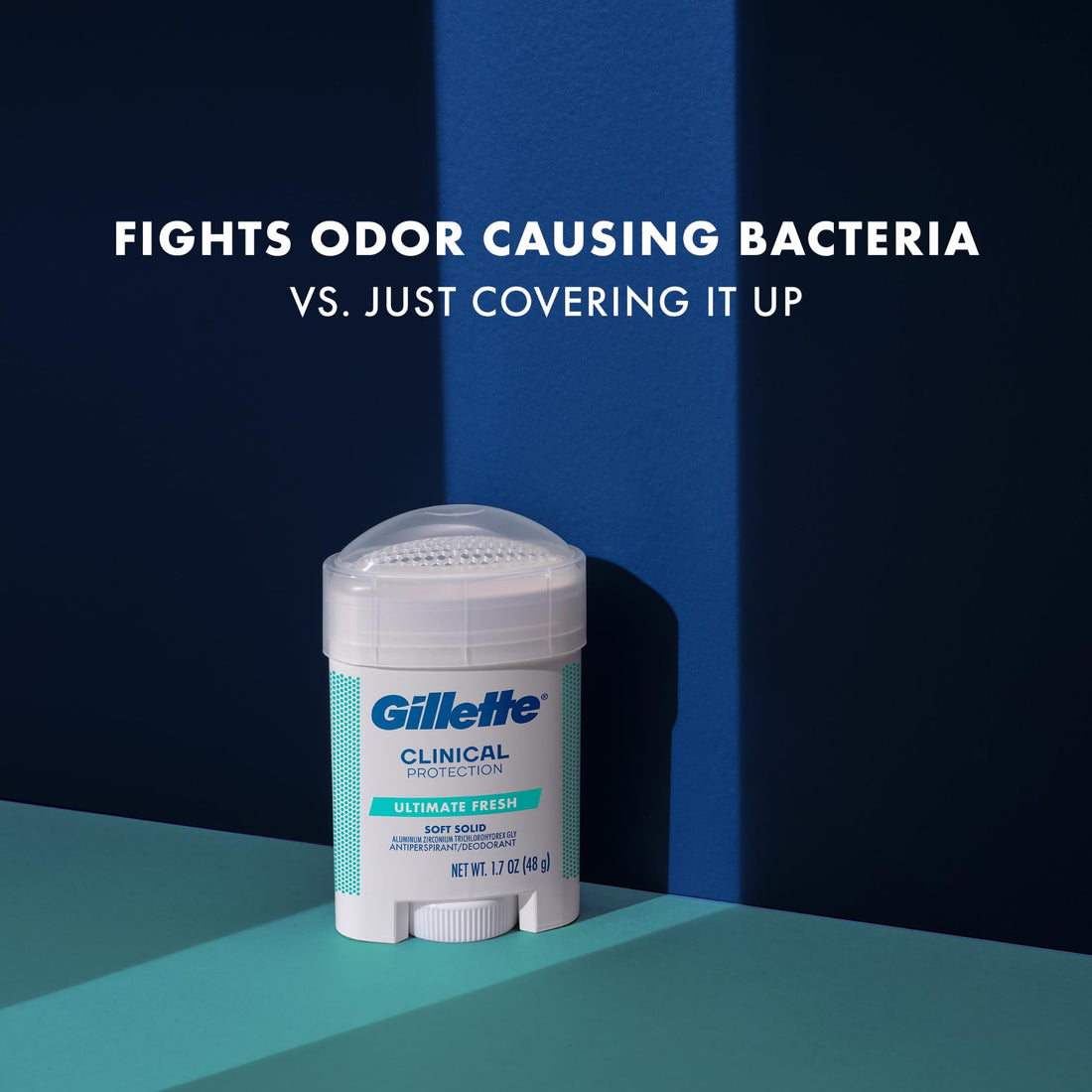 Gillette Clinical Antiperspirant and Deodorant for Men, 72hr Sweat & Odor Protection, Long Lasting Freshness, Anti-White Mark Technology, Soft Solid, Ultimate Fresh Scent, 1.7 oz (Pack of 3)