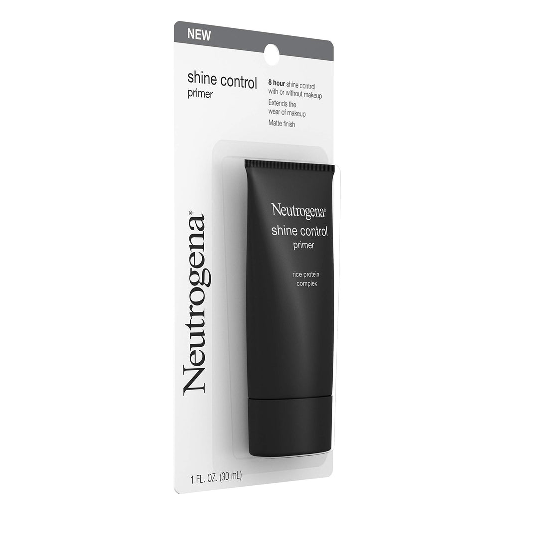 Neutrogena Shine Control Mattifying Liquid Face Primer for Oily Skin, Lightweight, Non-Comedogenic and Non-Greasy Pore and Makeup Primer with Oil-Absorbing Rice Protein, 1 fl. oz