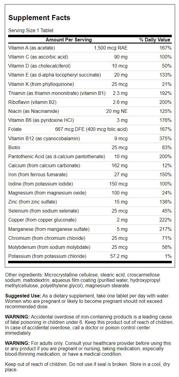 Swanson Century Formula Multivitamin with Iron 130 Tabs (2 Pack