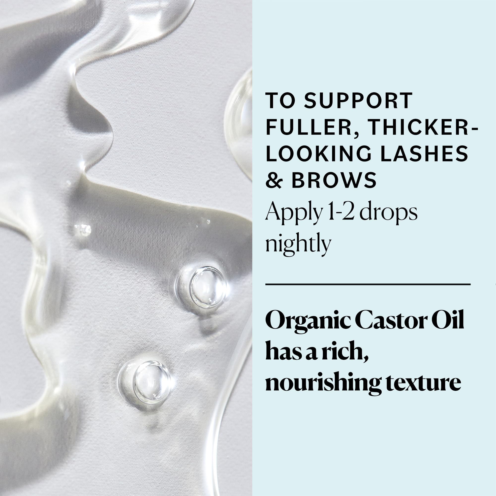Organic Castor Oil By Sky Organics, Cold-Pressed, 100% Pure, Hexane-Free Castor Oil - Dry Skin, Hair Growth, Eyelashes growth and eyebrows growth- Caster Oil Lash Enhancer with Mascara Brushes (30ml)
