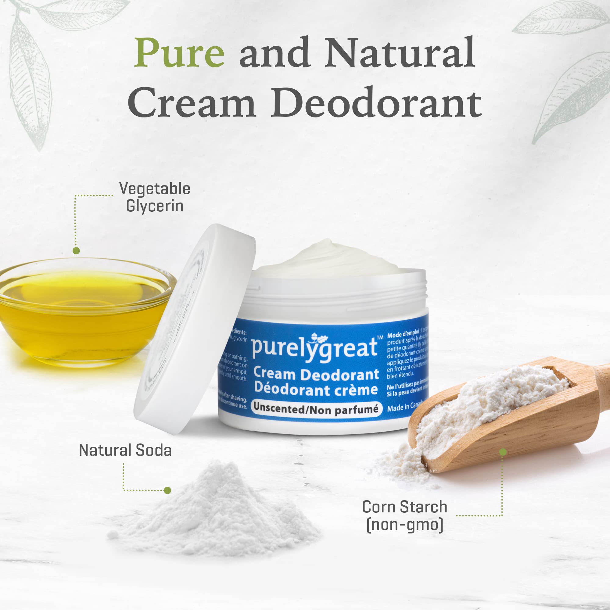Natural Deodorant Aluminum Free Unscented