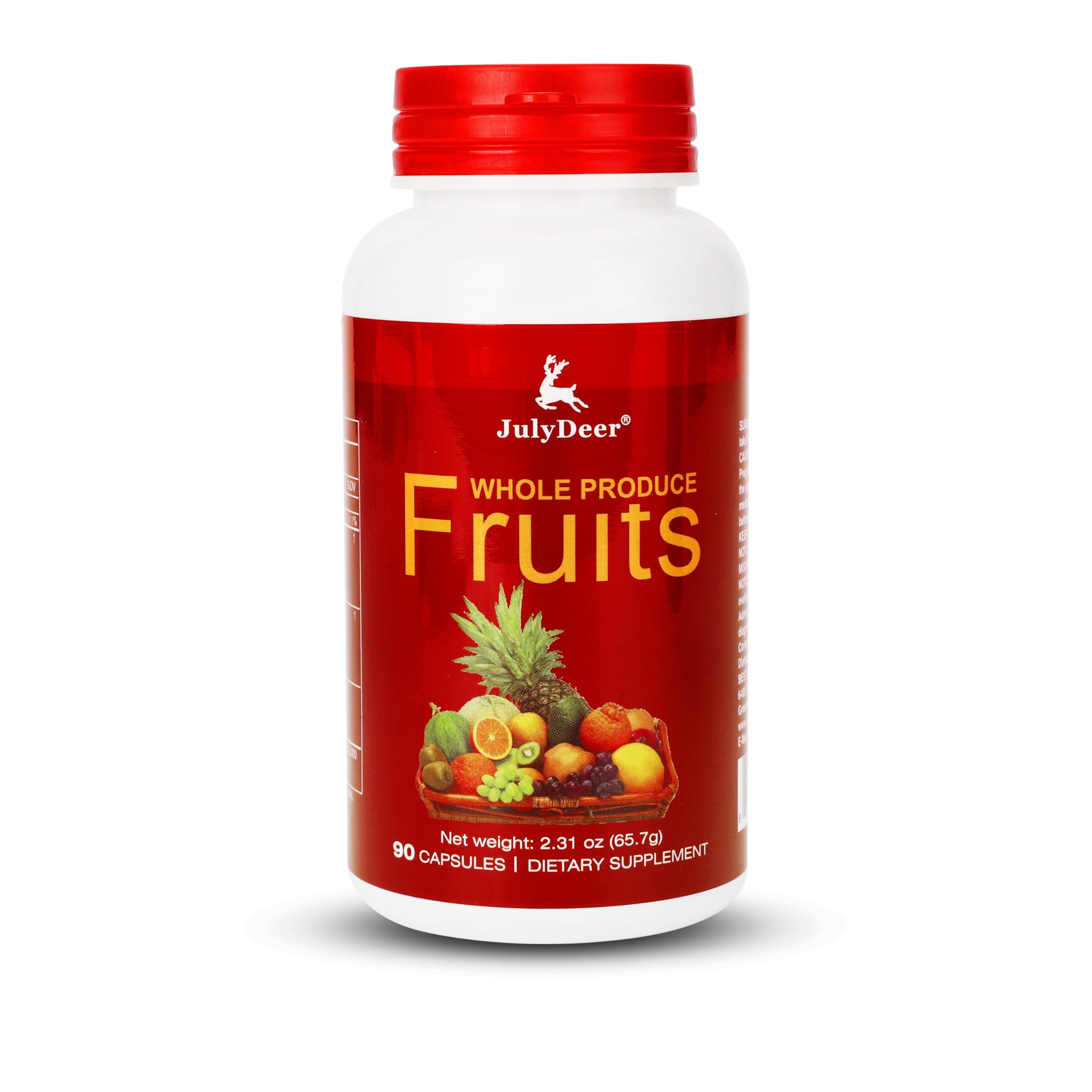 Fruit Supplement – 90 Total Vegetarian Capsules | Balance of Natural 16 Whole Fruits Blend | Fresh Superfood Formula with Vitamins and Minerals