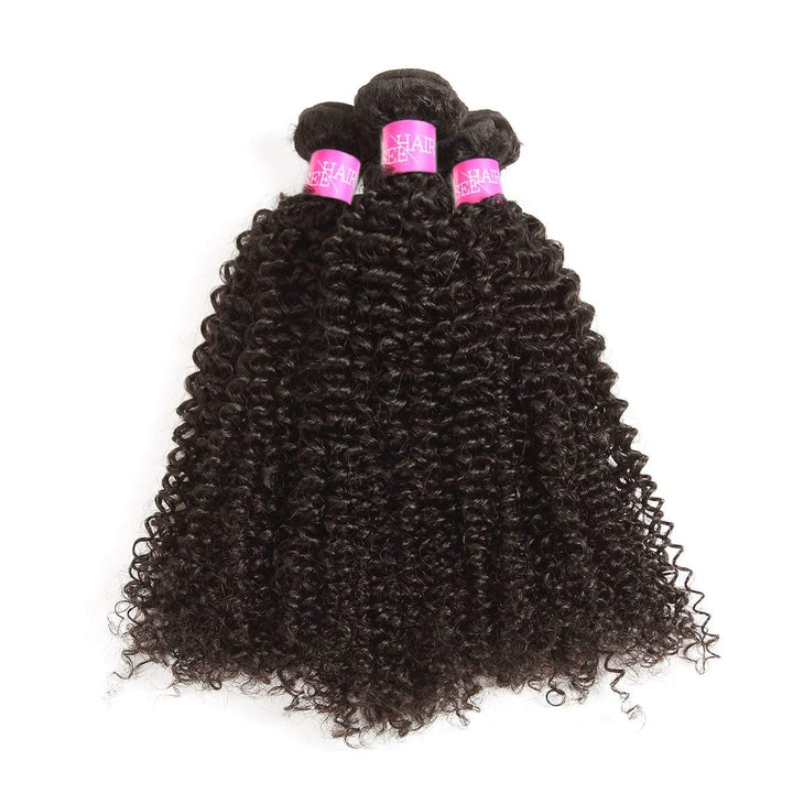 18 &18 &18 : ISEE Hair Virgin Malaysian Deep Curly Jerry Curly Human Hair 3 Bundles,100% Unprocessed Human Curly Hair Extensions Natural Black Can Be Dyed 18inches