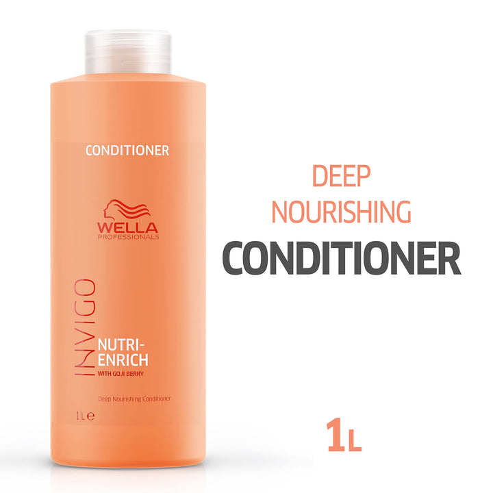 WELLA PROFESSIONALS Invigo Nutri-Enrich Conditioner| Deep Nourishing & Moisturizing Conditioner| For Dry & Damaged Hair| 33.8 Fl Oz