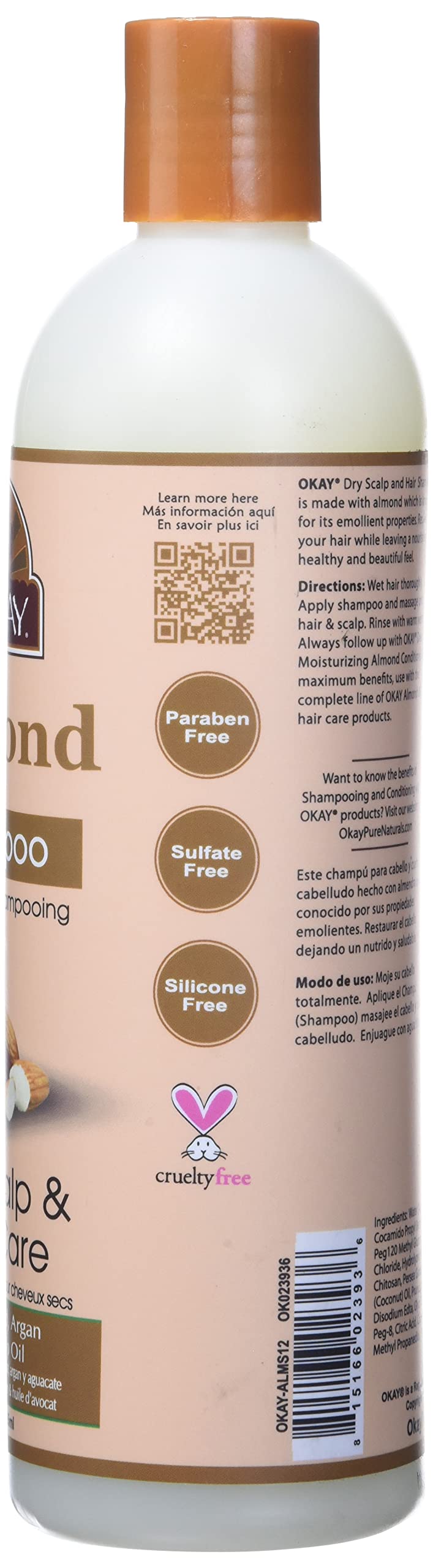 OKAY ALMOND SHAMPOO12oz / 355ML