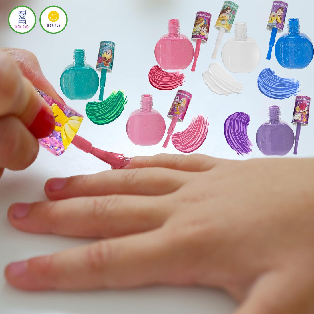 TownleyGirl Disney Princess Sparkly Peel-Off Nail Polish Pack for Girls - Set of 18 Colours