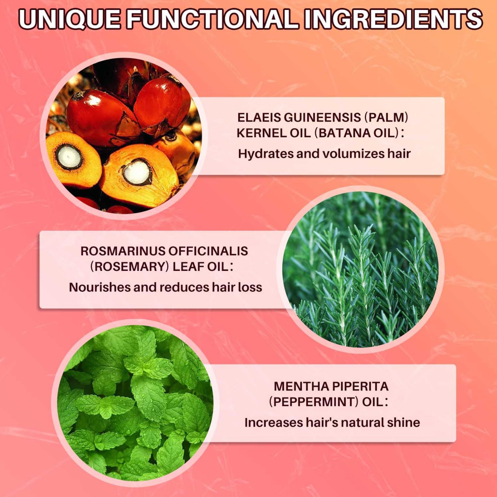 Hotiary Batana Oil Leave-in Conditioner Spray for Hair Growth, Natural Batana Oil with Rosemary Oil Peppermint Oil Spray By Dr. Sebi,Hair Care for Women & Men (3.38 fl oz, Batana Rosemary)