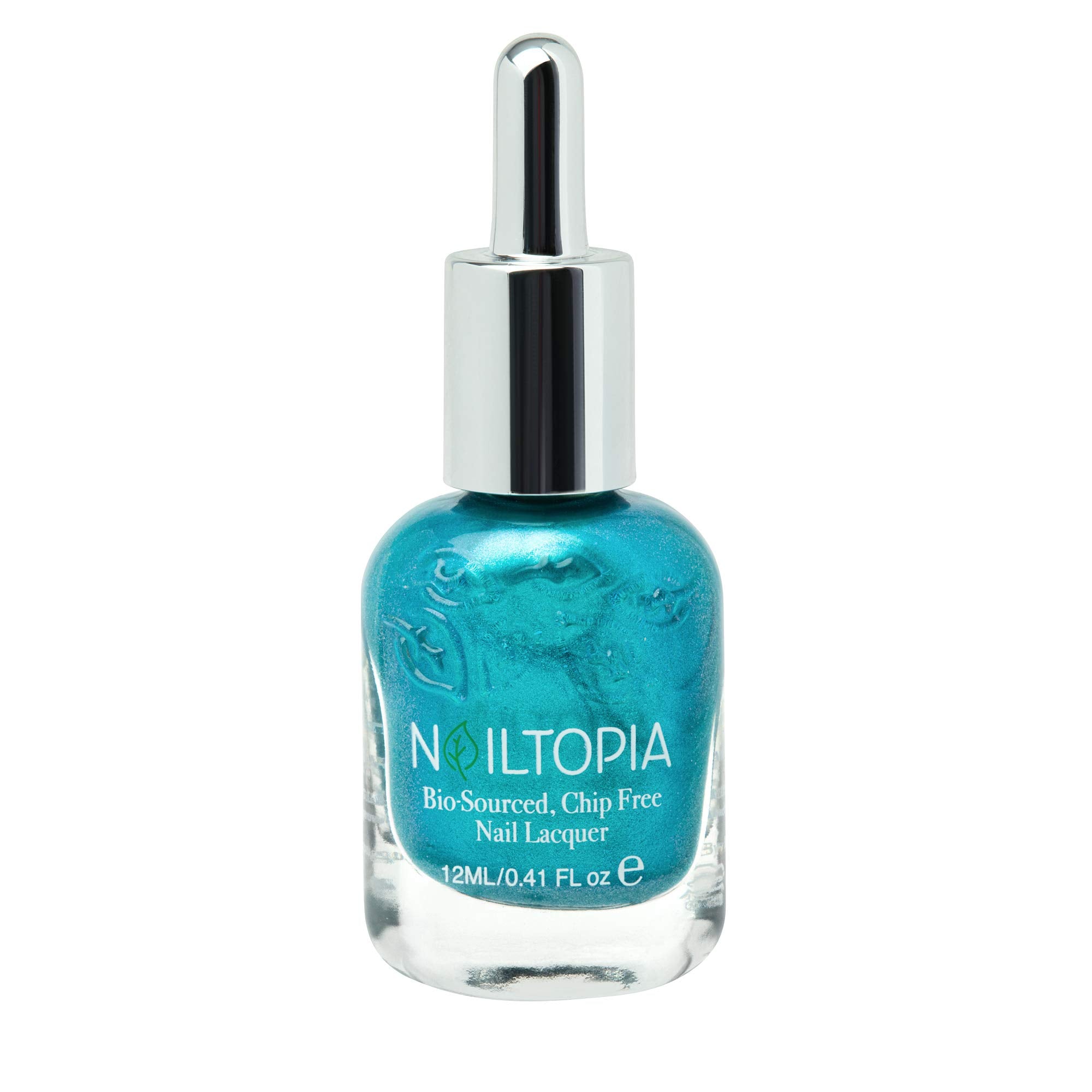 Nailtopia - Plant-Based Chip Free Nail Lacquer - Non Toxic, Bio-Sourced, Long-Lasting, Strengthening Polish - Nails On Fleek (Blue-Green) - 0.41oz