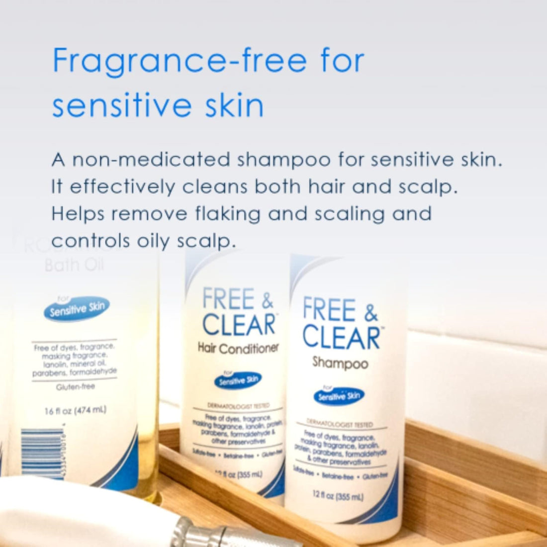 Free&Clear Shampoo, 12 Oz