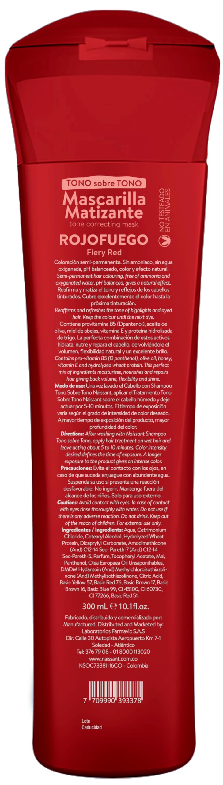 Naissant Treatment Red Fire- Rojo Fuejo, 10.1 Fluid Ounce (300ml)