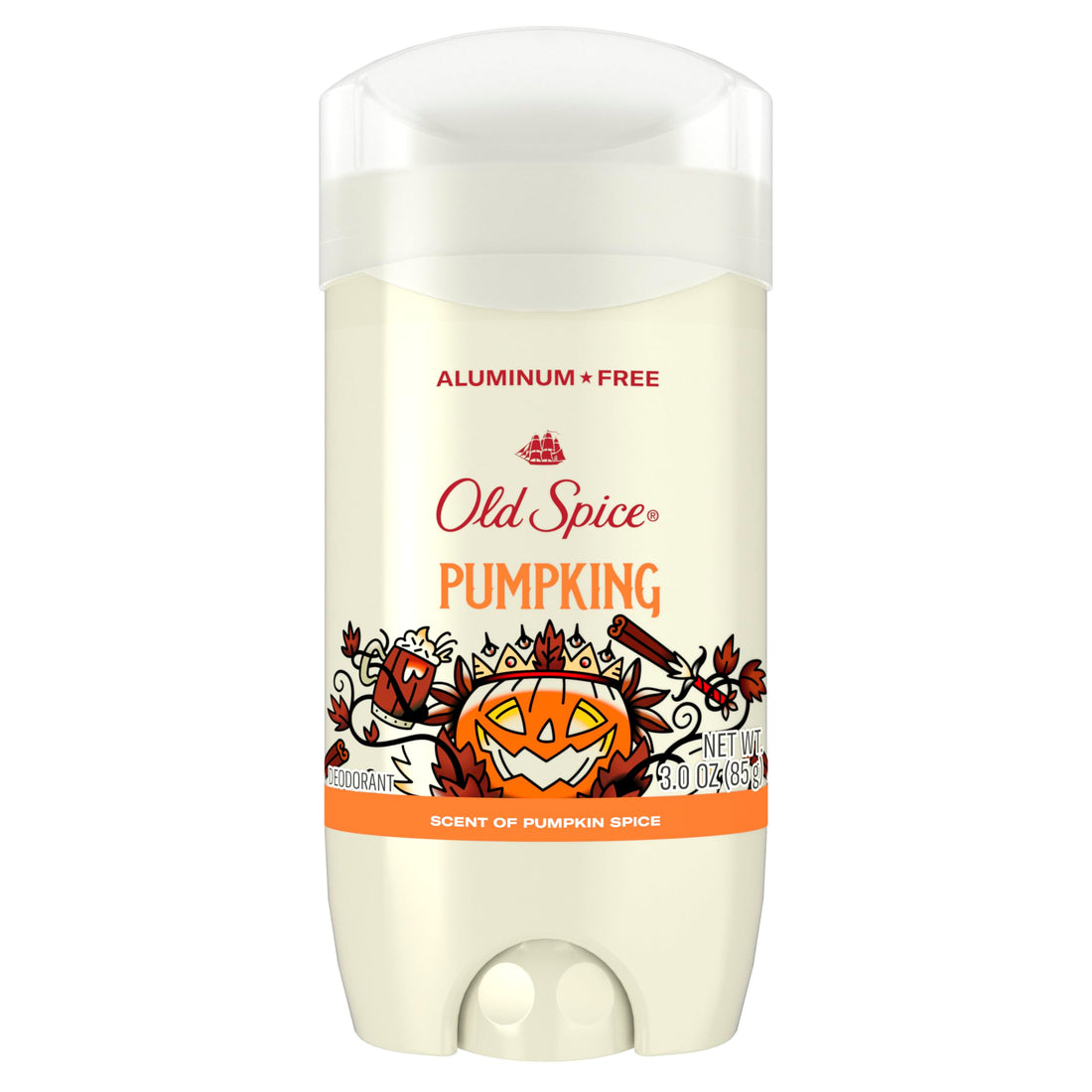Old Spice Aluminum Free Deodorant for Men, Holidudes Limited Edition, 24/7 Holiday Freshness, Odor Protection, Stocking Stuffer, PumpKing Pumpkin Spice Scent, 3.0 oz