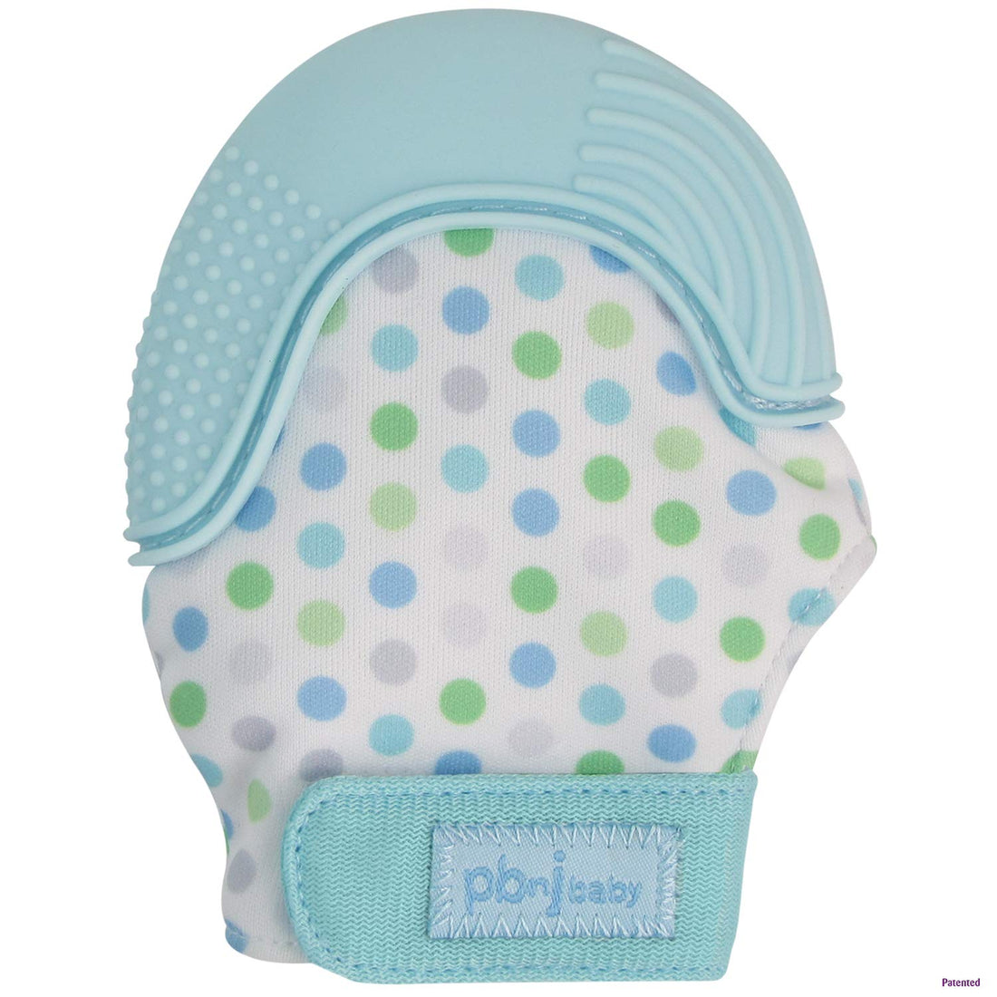 PBnJ baby Silicone Infant Teething Mitten Teether Glove Mitt Toy - Pink Dot 2pk