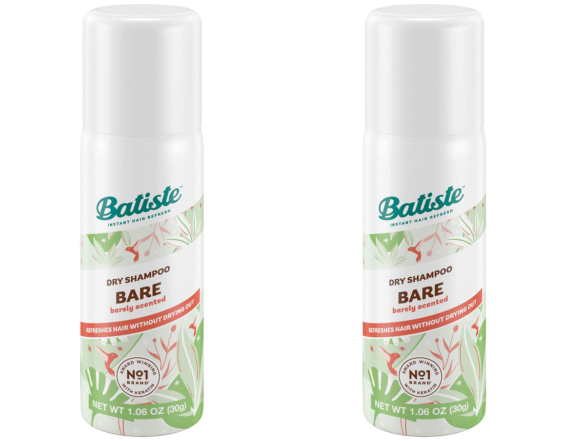 Batiste Dry Shampoo, Bare, Mini Travel Size 1.6 oz (Pack of 2)