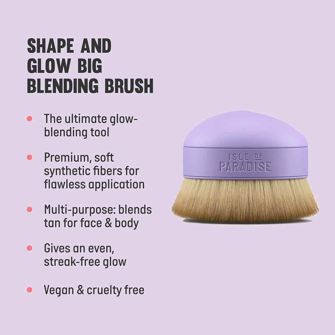 Isle of Paradise Fake Tan Big Blending Brush, Self Tanning Applicator for a Flawless Glow