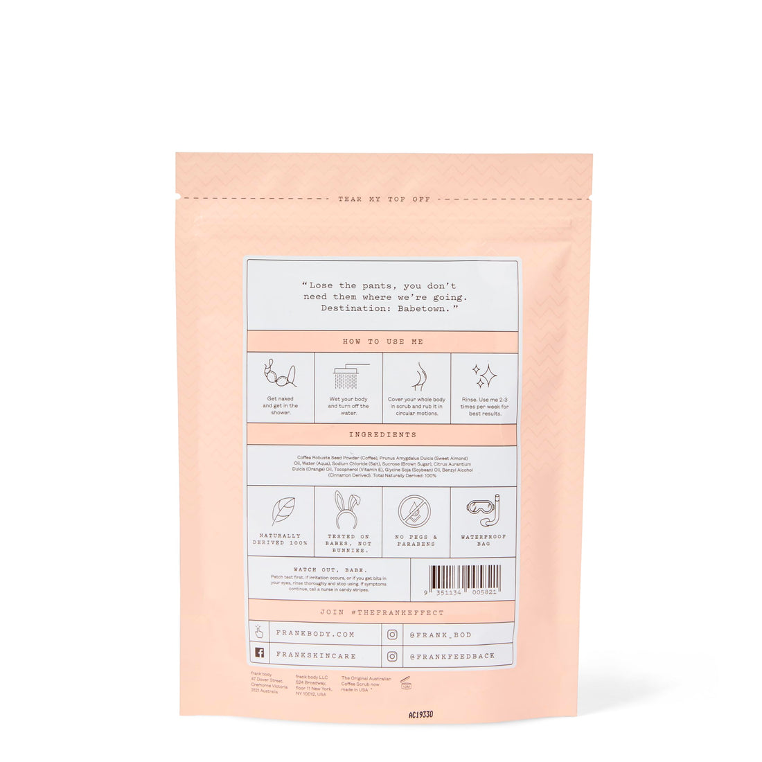 Frank Body Original Coffee Scrub 7 oz.