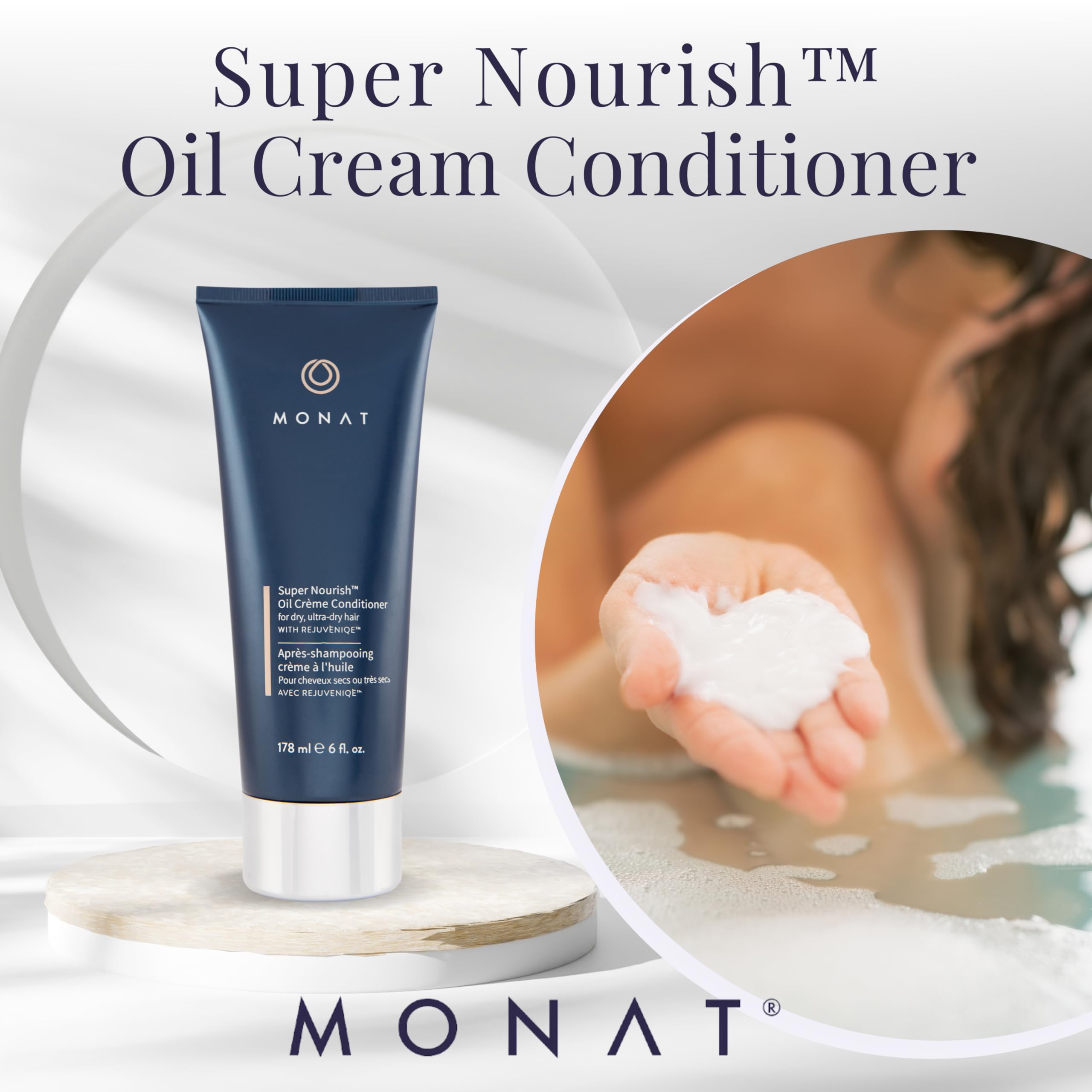 MONAT Super Nourish Oil Crème Conditioner – Hydration & Moisturizing Hair Cream – Dry & Damaged Hair Strengthening Formula – Color-Safe Conditioner – Oil-Infused Conditioner – Luxurious Hair Scent