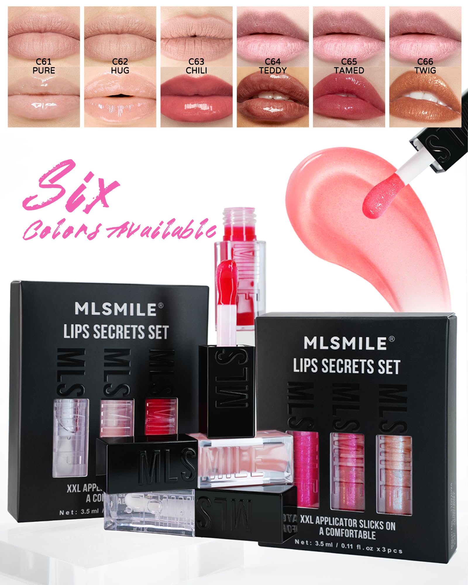 3 Colors Glow Reviver Lip Oil Set, Hydrating Tinted Lip Glow Oil Plumping Lip Gloss for High-shine Finish,Moisturizing Glossy Lip Oil Gloss for Women Lip Care and Dry Lips-Set A